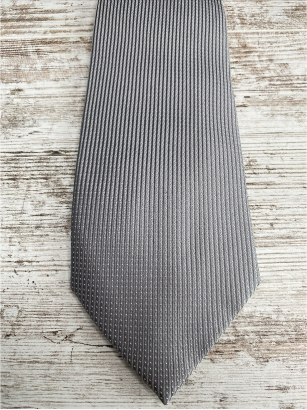 Donald J Trump Signature Collection Silk Tie Silver Gray Textured Classic 3.75”